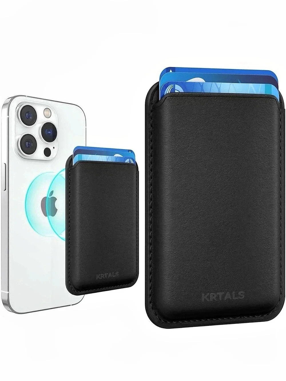 KETALS Leather Phone Wallet Case Black